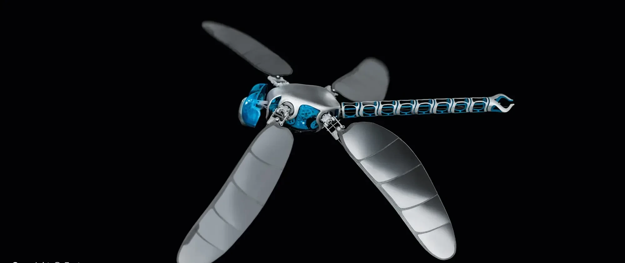 The BionicOpter robotic dragonfly in flight